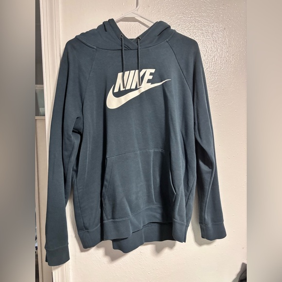 Nike Blue Hoodie with White Logo - Picture 1 of 1